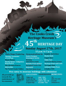 Cooks Creek Heritage Museum heritage day poster 2017