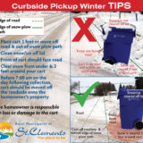 Curbside pickup winter cart placement tips