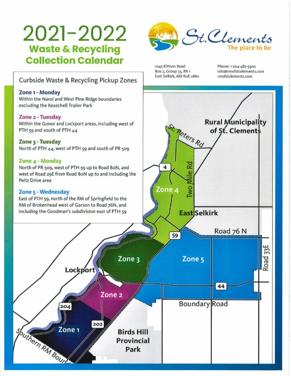 2021 2022 Waste & Recycling Collection Calendar Rural Municipality of