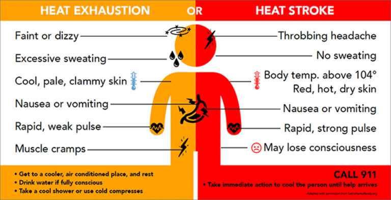 Heat Exhaustion Vs Heat Stroke Rural Municipality Of St Clements